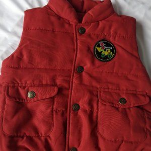 2T Red Vest Boys Truck Excavator Fall From Japan